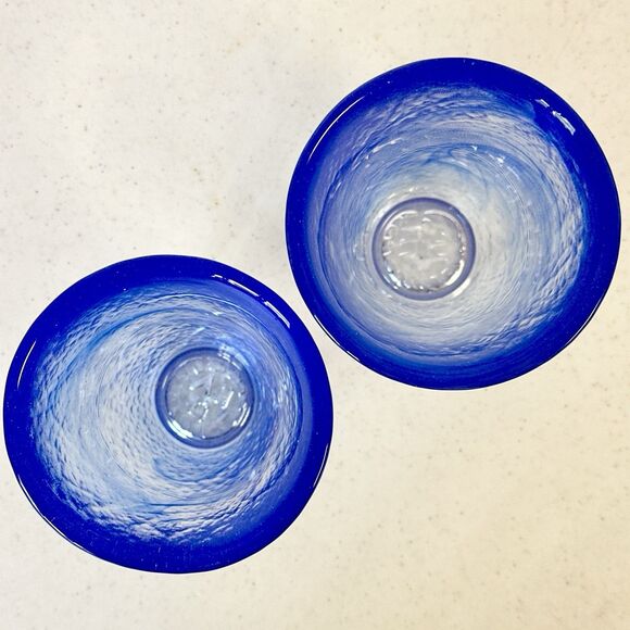 Kosta Boda Ulrica Hydman Vallien Mine Tumblers Set Of 2 W/labels Asymmetrical - Picture 8 of 11